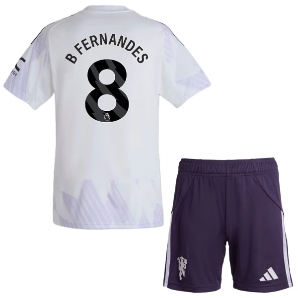Manchester United Bruno Fernandes 8 Dětský Venkovní Dres 2025/26 Manchester United Bruno Fernandes 8 Dětský Venkovní Dres 2025/26