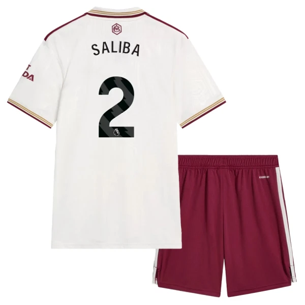 Arsenal William Saliba 2 Dětský Třetí Dres 2025/26 Arsenal William Saliba 2 Dětský Třetí Dres 2025/26