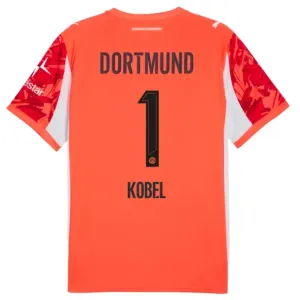 Borussia Dortmund Gregor Kobel 1 Brankářské Dres 2025/26 Červená