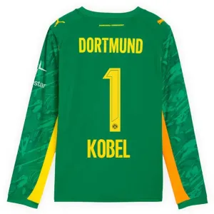 Borussia Dortmund Gregor Kobel 1 Brankářské Dres 2025/26 Zelená - Dlouhý Rukáv
