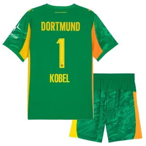 Borussia Dortmund Gregor Kobel 1 Dětský Brankářské Dres 2025/26 Zelená