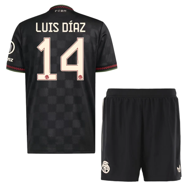 FC Bayern Mnichov Luis Díaz 14 Dětský Třetí Dres 2025/26 FC Bayern Mnichov Luis Díaz 14 Dětský Třetí Dres 2025/26