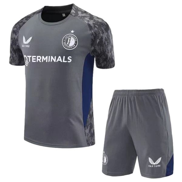 Feyenoord Rotterdam Dětský Tréninkové Tričko 2025/26 Šedá Feyenoord Rotterdam Dětský Tréninkové Tričko 2025/26 Šedá
