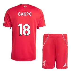 Liverpool Cody Gakpo 18 Dětský Domácí Dres 2025/26