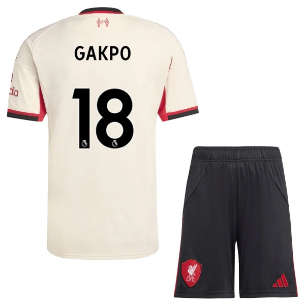 Liverpool Cody Gakpo 18 Dětský Venkovní Dres 2025/26 Liverpool Cody Gakpo 18 Dětský Venkovní Dres 2025/26