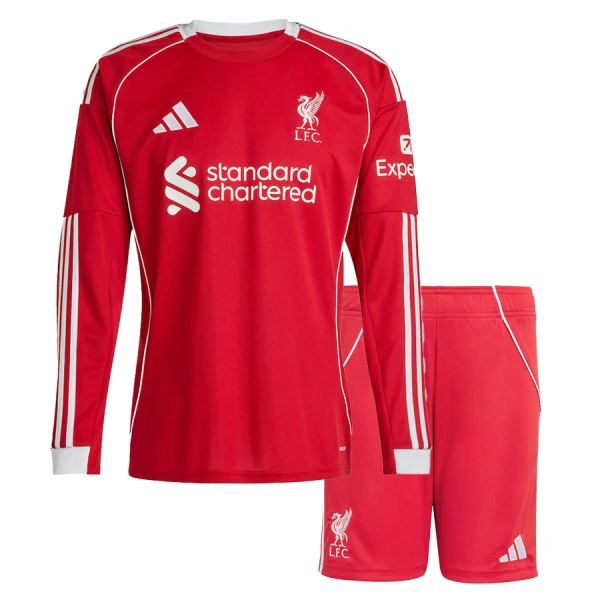 Liverpool Dětský Domácí Dres 2025/26 - Dlouhý Rukáv