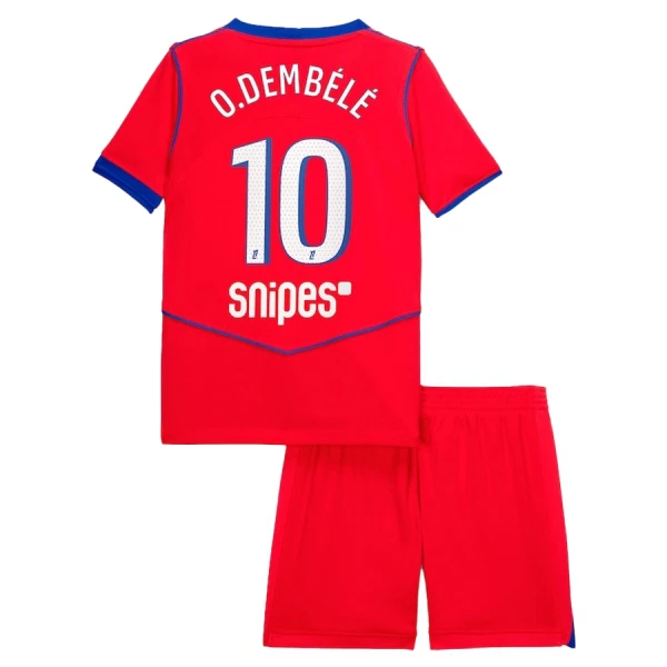 PSG Ousmane Dembélé 10 Dětský Třetí Dres 2025/26 PSG Ousmane Dembélé 10 Dětský Třetí Dres 2025/26
