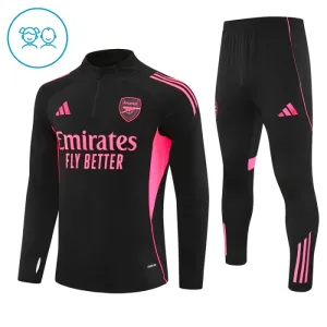 Arsenal Dětský Tréninková Souprava s Mikinou na 1/4 Zip 2025/26 Černá