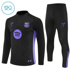 FC Barcelona Dětský Tréninková Souprava s Mikinou na 1/4 Zip 2025/26 Černá
