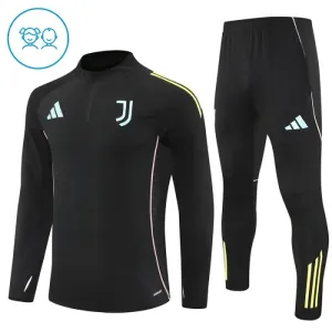 Juventus Dětský Tréninková Souprava s Mikinou na 1/4 Zip 2025/26 Černá