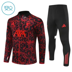 Liverpool Dětský Tréninková Souprava s Mikinou na 1/4 Zip 2025/26 Černá