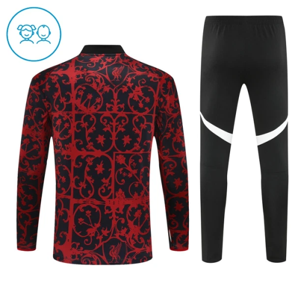 Liverpool Dětský Tréninková Souprava s Mikinou na 1/4 Zip 2025/26 Černá