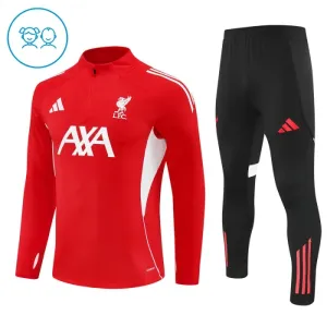 Liverpool Dětský Tréninková Souprava s Mikinou na 1/4 Zip 2025/26 Červená