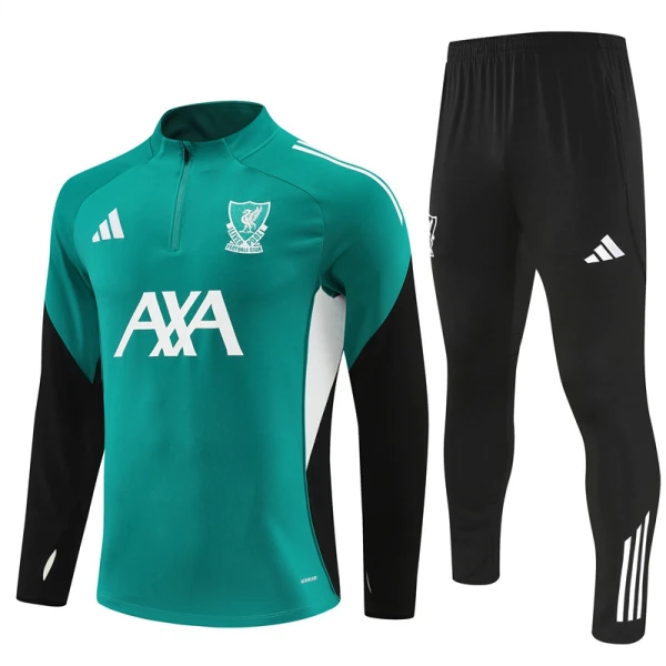 Liverpool Tréninková Souprava s Mikinou na 1/4 Zip 2025/26 Zelená Liverpool Tréninková Souprava s Mikinou na 1/4 Zip 2025/26 Zelená