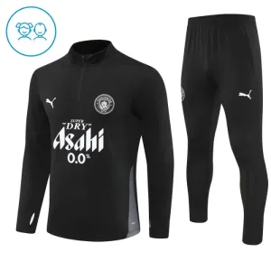 Manchester City Dětský Tréninková Souprava s Mikinou na 1/4 Zip 2025/26 Černá
