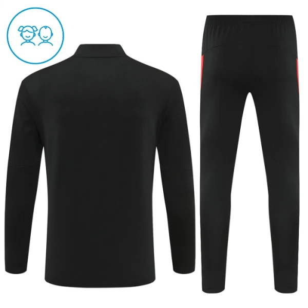 Portugalsko Dětský Tréninková Souprava s Mikinou na 1/4 Zip 2025/26 Černá