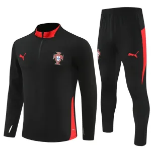 Portugalsko Tréninková Souprava s Mikinou na 1/4 Zip 2025/26 Černá