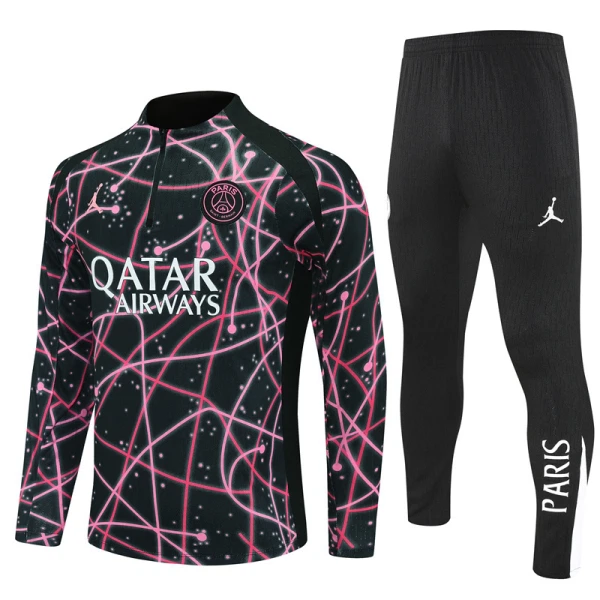 PSG Tréninková Souprava s Mikinou na 1/4 Zip 2025/26 Černá PSG Tréninková Souprava s Mikinou na 1/4 Zip 2025/26 Černá