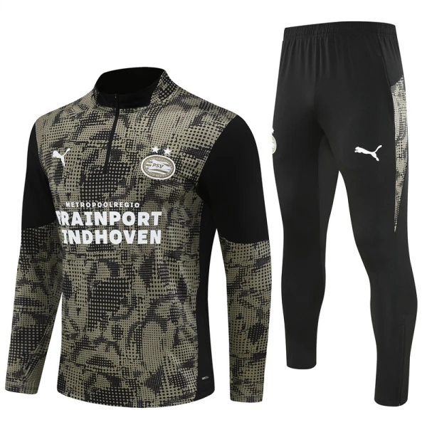 PSV Eindhoven Tréninková Souprava s Mikinou na 1/4 Zip 2025/26 Černá