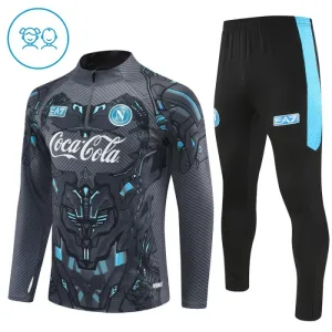 SSC Napoli Dětský Tréninková Souprava s Mikinou na 1/4 Zip 2025/26 Černá