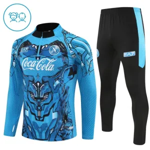 SSC Napoli Dětský Tréninková Souprava s Mikinou na 1/4 Zip 2025/26 Modrá