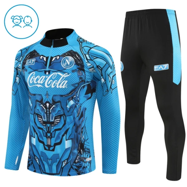 SSC Napoli Dětský Tréninková Souprava s Mikinou na 1/4 Zip 2025/26 Modrá SSC Napoli Dětský Tréninková Souprava s Mikinou na 1/4 Zip 2025/26 Modrá