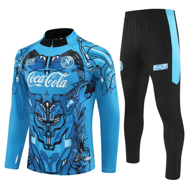 SSC Napoli Tréninková Souprava s Mikinou na 1/4 Zip 2025/26 Modrá SSC Napoli Tréninková Souprava s Mikinou na 1/4 Zip 2025/26 Modrá