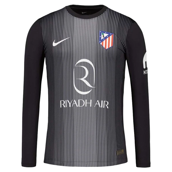 Atlético Madrid Brankářské Dres 2025/26 Černá - Dlouhý Rukáv