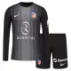 Atlético Madrid Dětský Brankářské Dres 2025/26 Černá - Dlouhý Rukáv