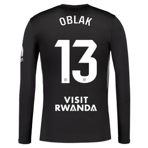Atlético Madrid Jan Oblak 13 Brankářské Dres 2025/26 Černá - Dlouhý Rukáv