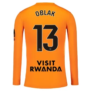 Atlético Madrid Jan Oblak 13 Brankářské Dres 2025/26 Oranžová - Dlouhý Rukáv