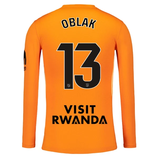Atlético Madrid Jan Oblak 13 Brankářské Dres 2025/26 Oranžová - Dlouhý Rukáv