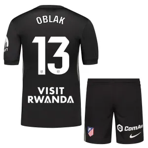 Atlético Madrid Jan Oblak 13 Dětský Brankářské Dres 2025/26 Černá