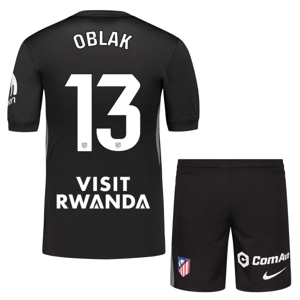 Atlético Madrid Jan Oblak 13 Dětský Brankářské Dres 2025/26 Černá Atlético Madrid Jan Oblak 13 Dětský Brankářské Dres 2025/26 Černá