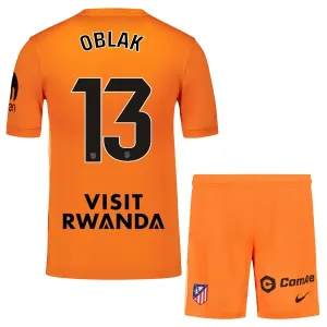 Atlético Madrid Jan Oblak 13 Dětský Brankářské Dres 2025/26 Oranžová
