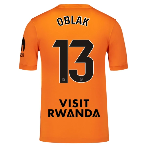 Atlético Madrid Jan Oblak 13 Dětský Brankářské Dres 2025/26 Oranžová