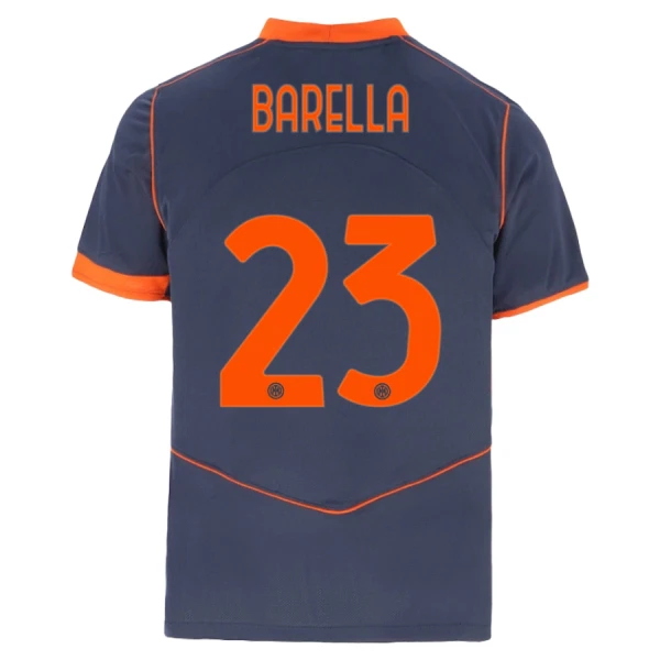 Inter Milán Nicolò Barella 23 Dětský Třetí Dres 2025/26