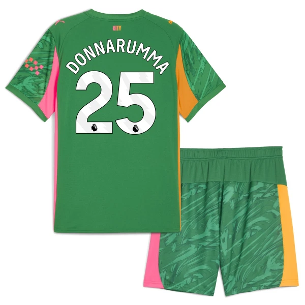 Manchester City Gianluigi Donnarumma 25 Dětský Brankářské Dres 2025/26 Zelená Manchester City Gianluigi Donnarumma 25 Dětský Brankářské Dres 2025/26 Zelená