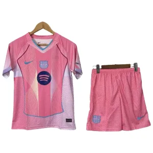 Barcelona Dětský Dres 2025/26 Růžová (Speciální Edice)