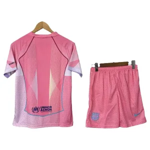 Barcelona Dětský Dres 2025/26 Růžová (Speciální Edice)