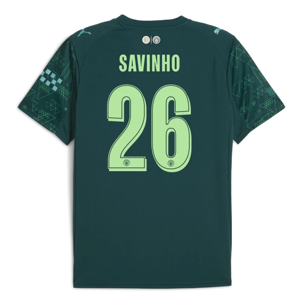 Manchester City Savinho 26 Čtvrtý Dres 2025/26 EA Sport Manchester City Savinho 26 Čtvrtý Dres 2025/26 EA Sport