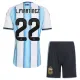 Argentina Lautaro Martínez 22 Dětský Domácí Dres MS 2026 Argentina Lautaro Martínez 22 Dětský Domácí Dres MS 2026