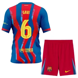 FC Barcelona Gavi 6 Dětský Čtvrtý Dres 2025/26