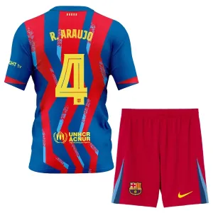 FC Barcelona R. Araújo 4 Dětský Čtvrtý Dres 2025/26