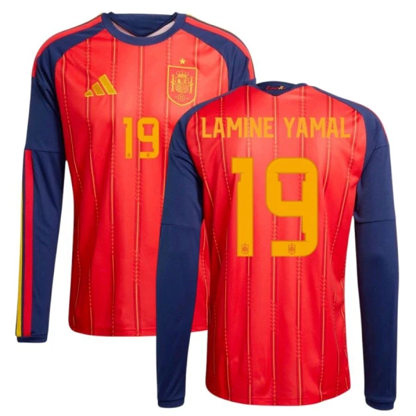 Španělsko Lamine Yamal 19 Domácí Dres MS 2026 - Dlouhý Rukáv Španělsko Lamine Yamal 19 Domácí Dres MS 2026 - Dlouhý Rukáv