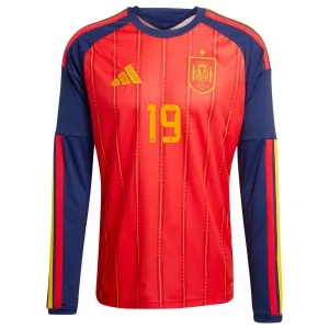 Španělsko Lamine Yamal 19 Domácí Dres MS 2026 - Dlouhý Rukáv