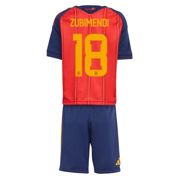 Španělsko Martín Zubimendi 18 Dětský Domácí Dres MS 2026