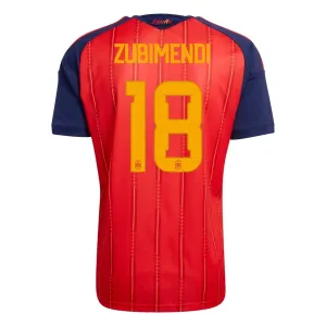 Španělsko Martín Zubimendi 18 Domácí Dres MS 2026