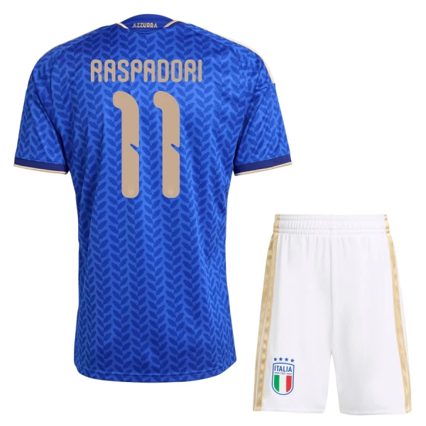 Itálie Raspadori 11 Dětský Domácí Dres MS 2026 Itálie Raspadori 11 Dětský Domácí Dres MS 2026