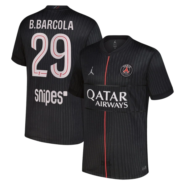 PSG B. Barcola 29 Čtvrtý Dres 2025/26 Jordan